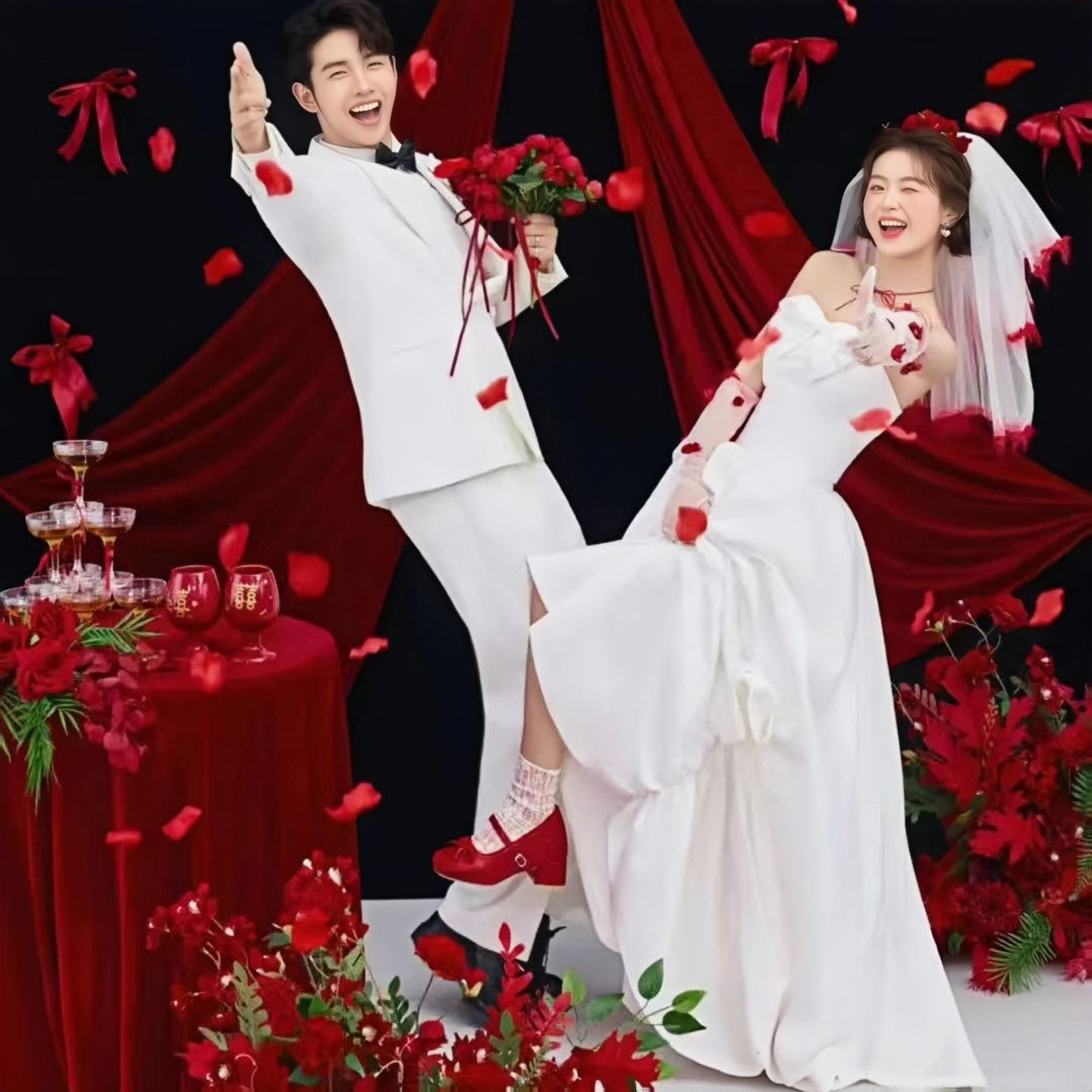 影楼主题婚纱2025新款韩式甜美抹胸小清新礼服旅拍写真摄影出门纱