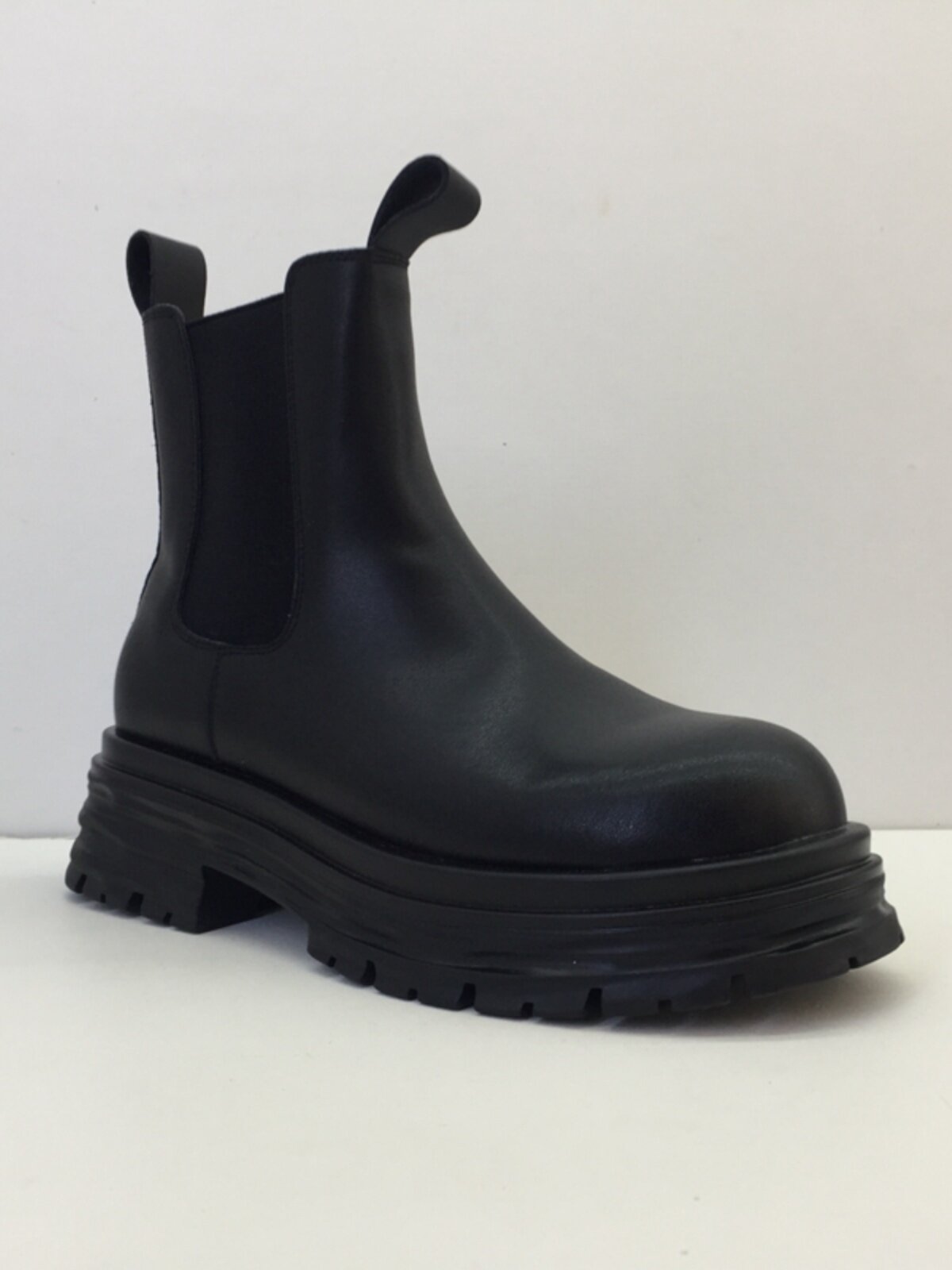 첼시 여성 부츠 2023 가을  가죽 패셔너블 우아한 미드 튜브 굴뚝 부츠