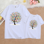 一家三口四口纯棉短袖 2026款 全家装 夏季 幼儿园班服T恤 高端亲子装