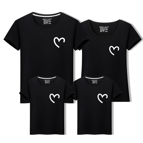 高端亲子装休闲纯棉短袖T恤