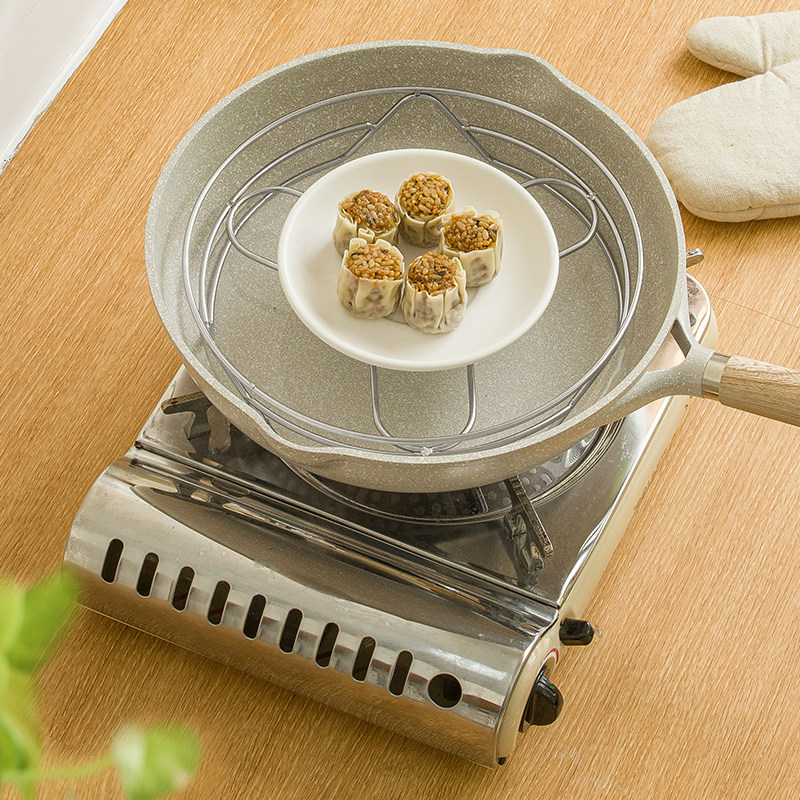 不锈钢蒸架电饭锅高压锅三角支架厨房隔水蒸笼架子家用矮脚蒸菜架