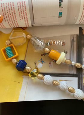 4U FORU原创设计款毛衣链时尚大气搭配项链小众复古重工长款项链