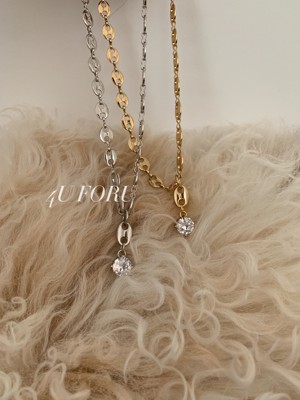 金属锆石rapper款项链 性冷淡风时尚金银两色