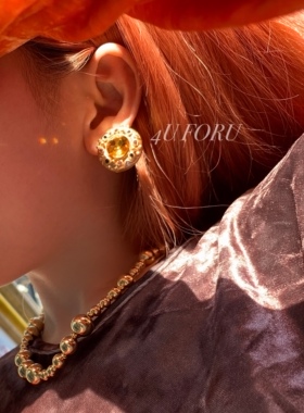 中古风耳环耳饰复古民族风耳夹耳钉波西米亚特色耳饰博主款