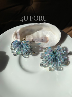 Ins风小众个性设计感百搭时尚气质手工流苏烟花串珠创意耳环女