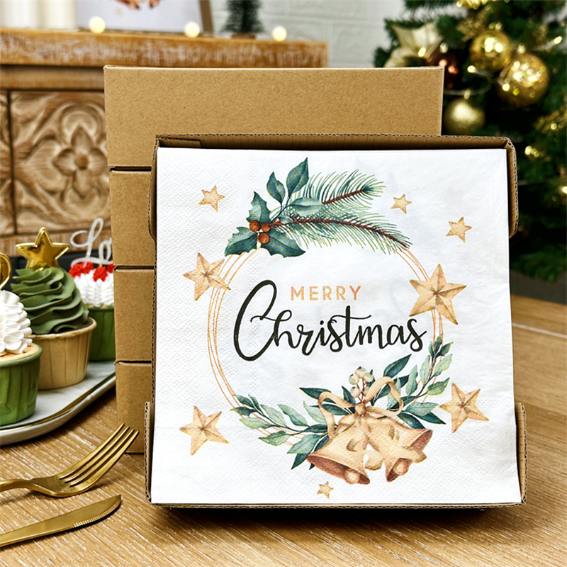 IOOJA高档圣诞印花餐巾纸纸巾