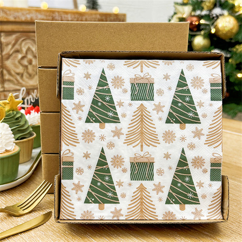 IOOJA高档圣诞印花餐巾纸纸巾