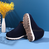 手工家居月子牛筋底防滑加厚高帮老棉鞋 冬季 办公室男女士保暖鞋