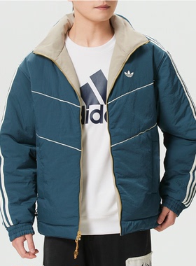 Adidas三叶草26年马年新年款男女两面穿运动棉服KT0639 KT0640