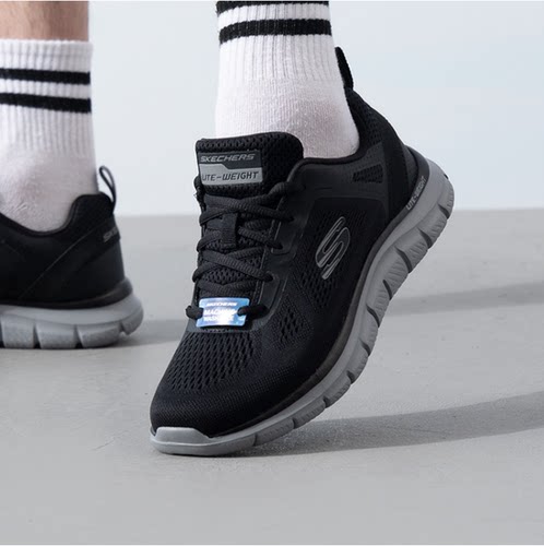 Skechers男透气缓震运动休闲鞋