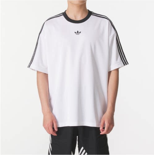 adidas男JACQUARD休闲短袖T恤