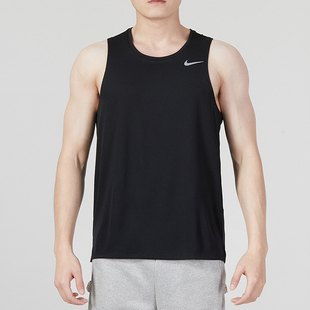 nike耐克夏季男子MILER运动舒适透气背心休闲无袖T恤DV9322