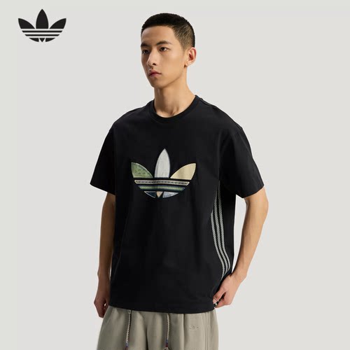 adidas男子松弛感宽松短袖T恤