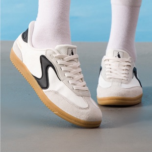 Skecher斯凯奇2025新款女鞋闪穿复古德训鞋轻便运动鞋板鞋185323W