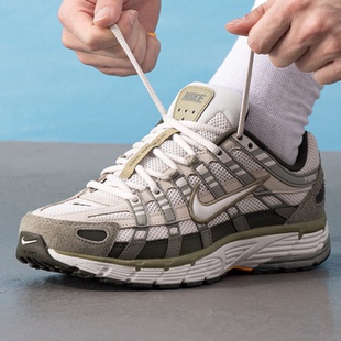 NIKE耐克男鞋P-6000棕绿色复古老爹鞋网面运动鞋跑步鞋IH0246