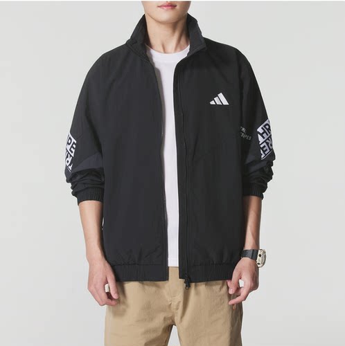 adidas男子WORD运动健身夹克外套