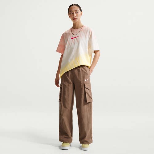 NIKE女渐变短袖透气运动休闲T恤