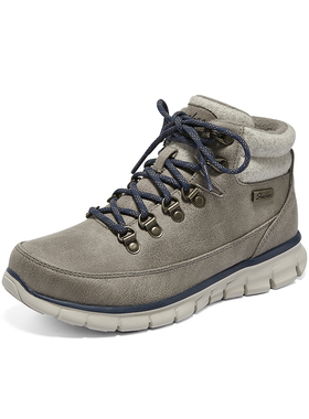 Skechers斯凯奇运动加绒女鞋复古拼接高帮耐磨休闲健步鞋167425