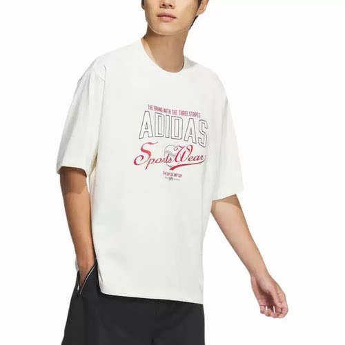 Adidas透气休闲运动圆领短袖T恤