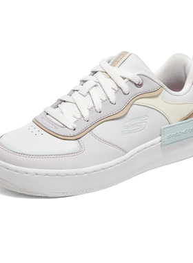 Skechers斯凯奇小白鞋新款女复古百搭拼色板鞋休闲运动185032