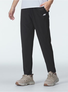 Skechers斯凯奇运动男梭织长裤透气休闲健身跑步裤P224M124