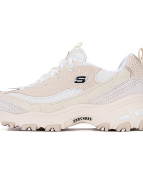 skechers斯凯奇新款女鞋增高记忆鞋垫轻便休闲运动熊猫鞋 13147