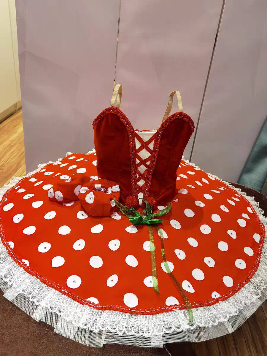 专业tutu裙芭蕾舞演出服女樱桃萝卜tutu裙儿童机构表演比赛服装