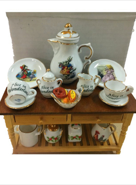 德国品牌卡通图案微缩陶瓷茶具/BLYTH6分/BJD6分/ MK6分/迷你厨房