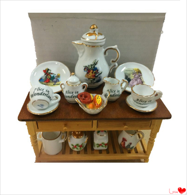 德国品牌卡通图案微缩陶瓷茶具/BLYTH6分/BJD6分/ MK6分/迷你厨房