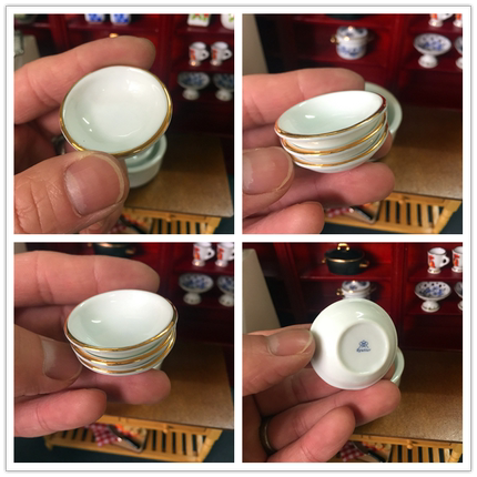 德国品牌微缩陶瓷料理碗/迷你厨房厨具水壶/中式
