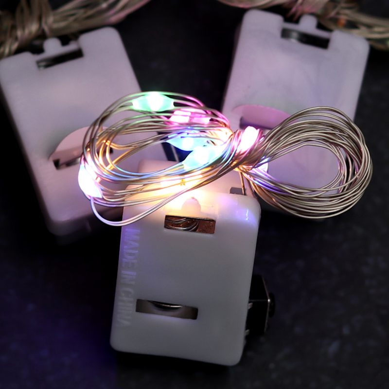 串铜纽扣电池蛋糕装饰生日彩灯