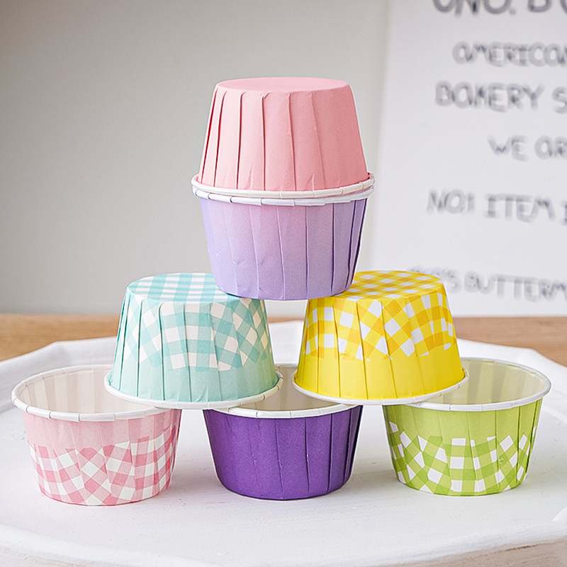 100个装大小号卷边耐高温蛋糕纸杯糖果格子渐变色马芬杯蛋糕纸杯,节庆用品/礼品,节日装扮用品,淘宝优惠券,粉丝福利购,淘宝优惠卷