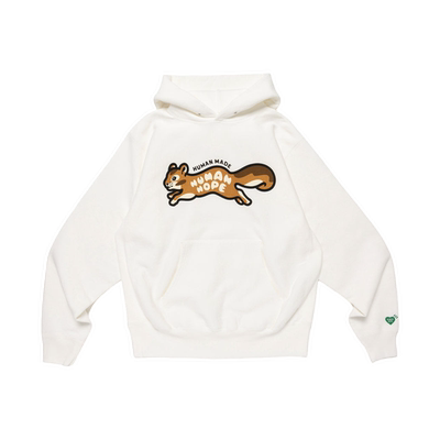 Human Made x BTS联名Human Hope松鼠印花口袋套头卫衣