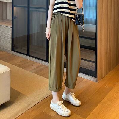 大码天丝云朵裤九分阔腿直筒裤