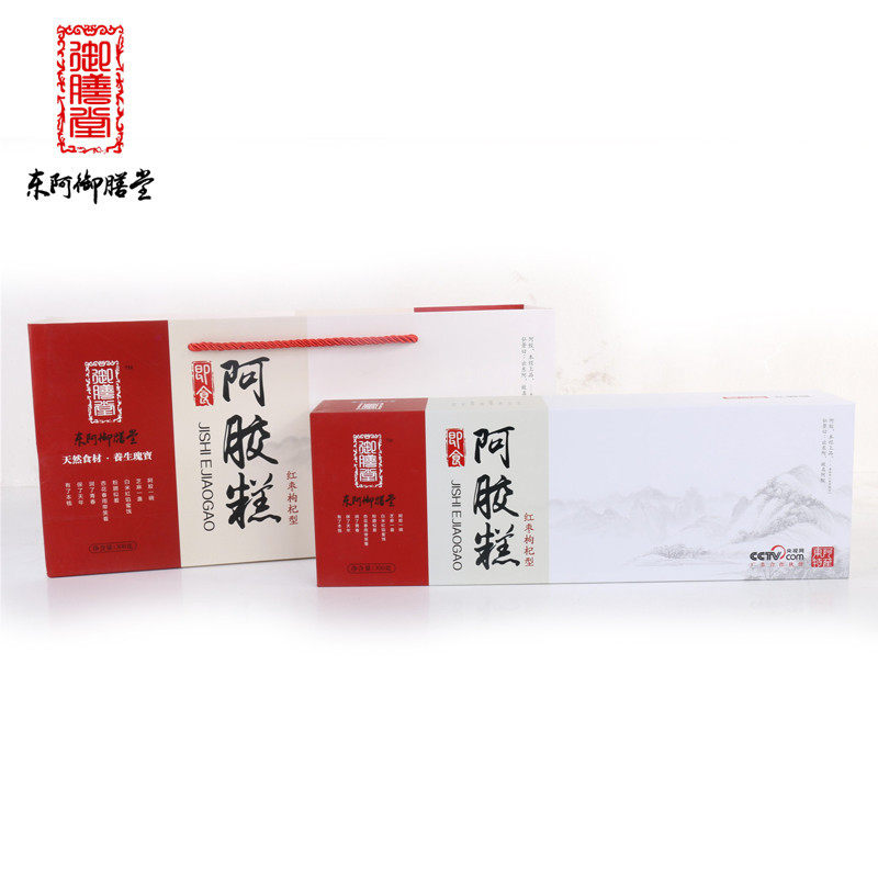 东阿御膳堂阿胶糕即食300克30块孕产妇养生红枣枸杞味高大上礼物
