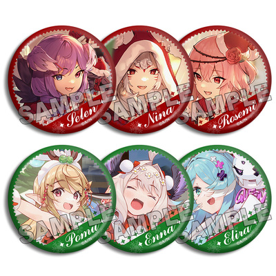 彩虹社圣诞节徽章吧唧现货