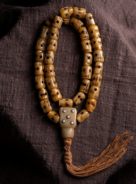 卡杰格朵老料牦牛骨原创设计手串