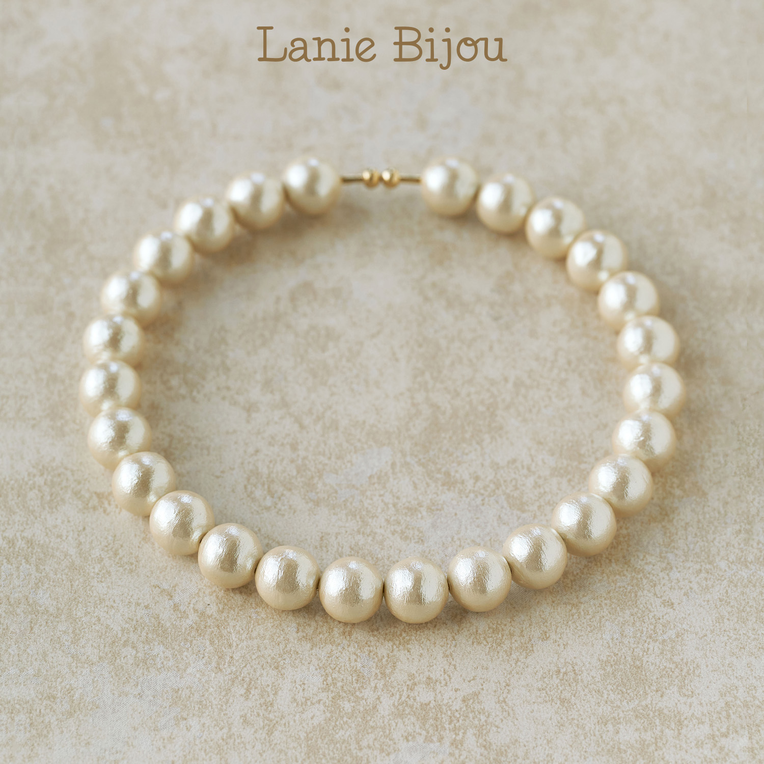 日本贵和棉花珍珠复古优雅项圈女