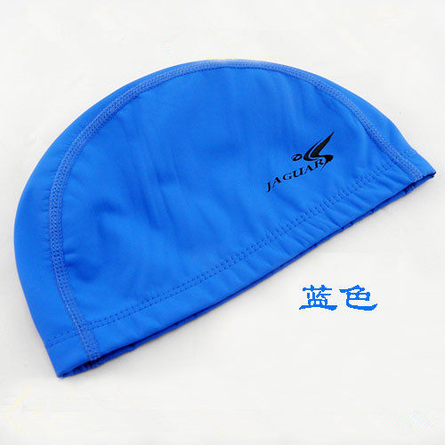 捷佳JAGUAR防水护耳PU涂层弹力泳帽包邮men women Swimming cap