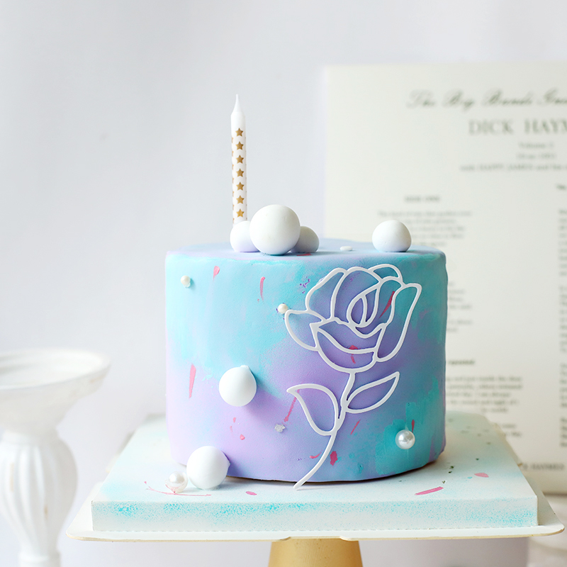 小红书情人节亚克力插牌蛋糕装饰