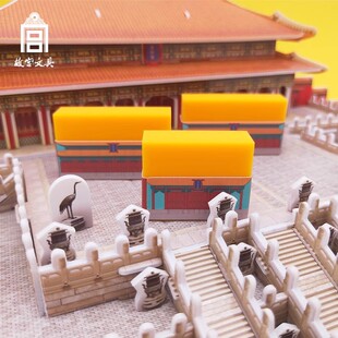 故宫文创三大殿创意橡皮3块装国潮风可爱卡通不留痕趣味橡皮擦小学生礼物博物院文具卡通可爱考试专用办公