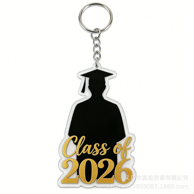 168B跨境毕业季钥匙扣博士帽学士图片