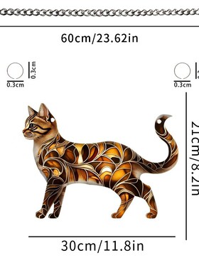 168B跨境平面亚克力橘猫动物猫咪