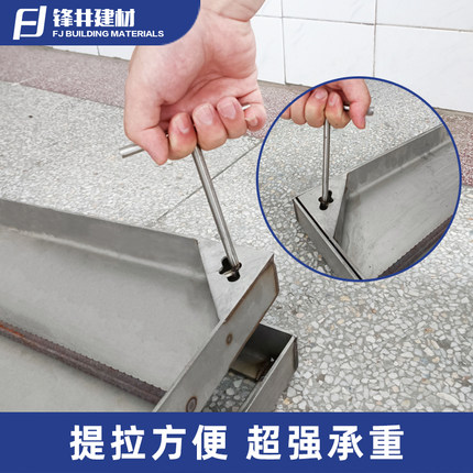 304不锈钢隐形铺装井盖拉手提手开启工具拉环钩子复合树脂铸铁