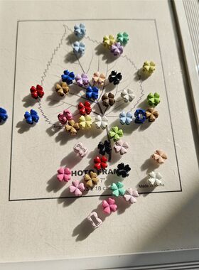 新款烤漆合金四通四叶草手工diy手链项链手机链配件材料装饰饰品
