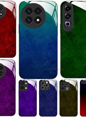 玻璃手机壳适用一加13 12 11 10 9R ACE2 2V 3V5PRO 高级紫色绿红蓝