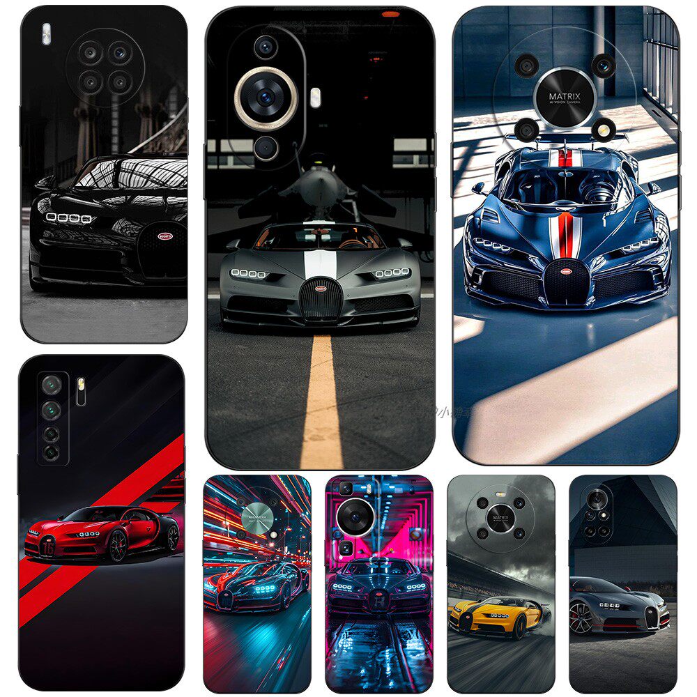磨砂软手机壳适用华为Mate7060203040E4050P30P40P50P60PuraP70Pro麦芒20畅享Plus60 布加迪威龙跑赛车