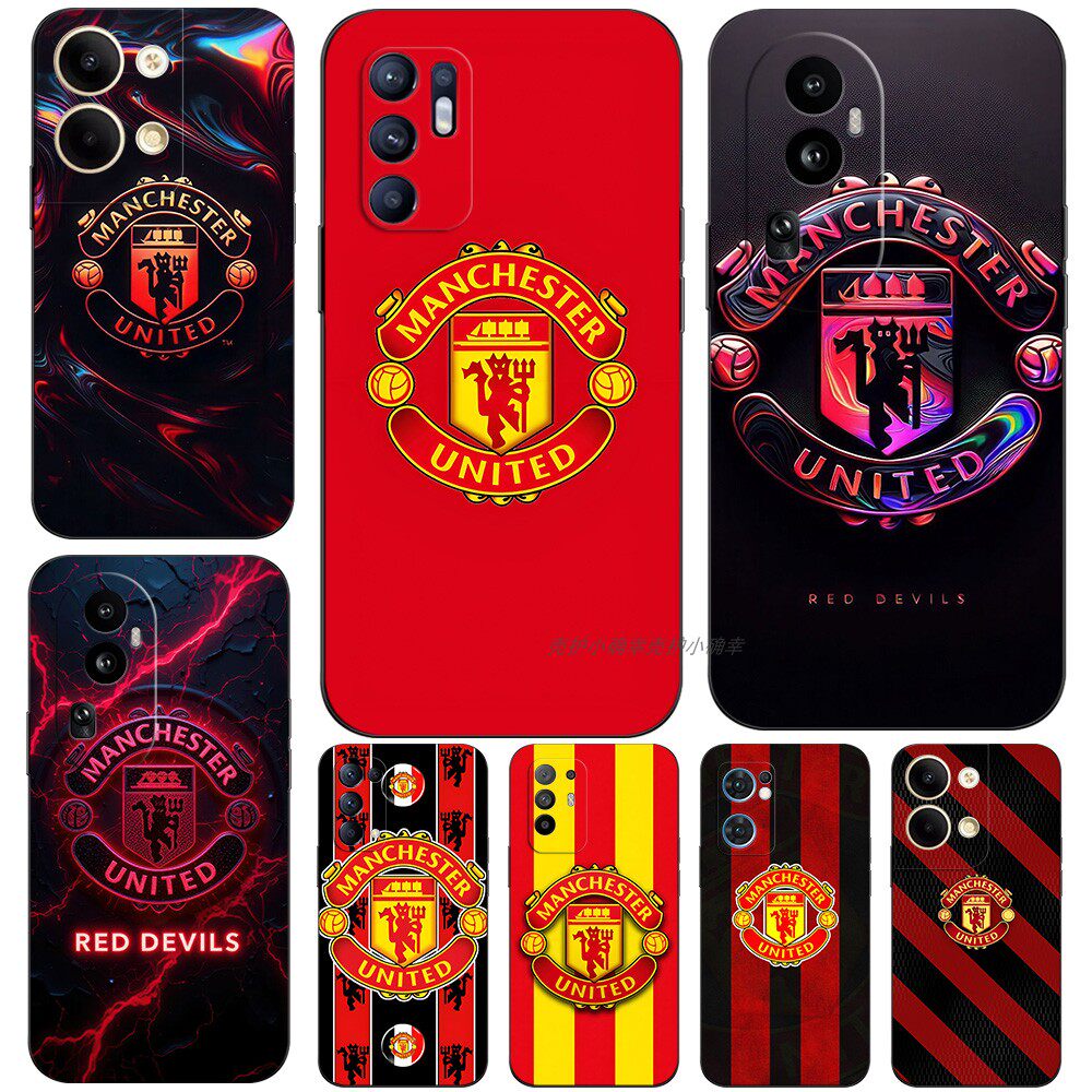 磨砂软手机壳适用OPPO A72 5G RENO13 12 11 10 9 8 7 6 5 PRO K PLUS + 曼联足球