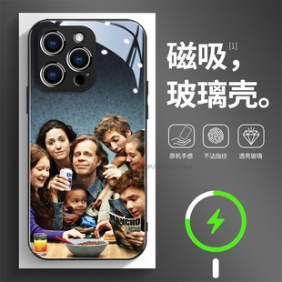 磁吸玻璃手机壳适用苹果17iPhone16plus14Pro15Max13Pro12 11 shameless无耻之徒19