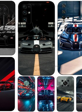 磨砂软手机壳适用荣耀200 100 50 60 70 80GT 90 X50X40X10X20X30Pro+2020S畅玩40Plus 布加迪威龙跑赛车